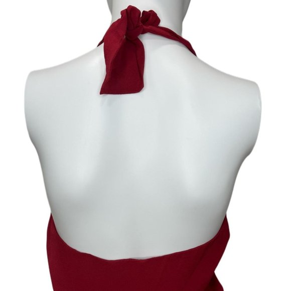 Y2k Vintage Bcbgmaxazria Red Halter Top - Picture 8 of 8